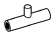 Connector: pipe, small 3 studs long with side pin in White