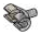 Connector: pin with double clip in Gray, Light (Camo)