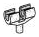Connector: pin with double clip in White, Snow (Camo)