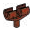Connector: pin with double clip