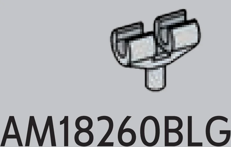 Connector: pin with double clip in Gray, Dull