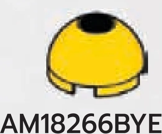 Brick 2 x 2 round dome and hole in Yellow, Lemon