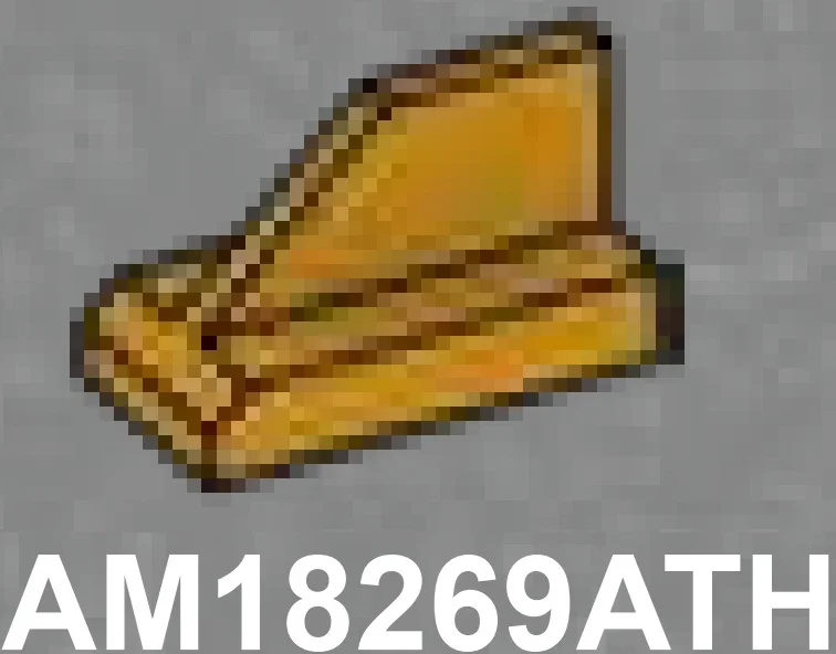 Tile Modified 1 x 2 with 1H tail in Gold, Tarnished