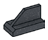 Tile Modified 1 x 2 with 1H tail in Metal, Iron (Metallic)