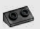 Slope brick 36 2 x 1 with open studs on slope in Gray, Cool Dark (Flake)