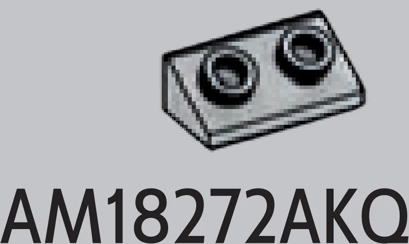 Slope brick 36 2 x 1 with open studs on slope in White with Black Marbling (Camo)