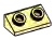 Slope brick 36 2 x 1 with open studs on slope in Yellow, Pastel