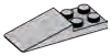 Slope 2 x 1 x 5 w/ 2 x 2 Studs on End in Gray, Steel