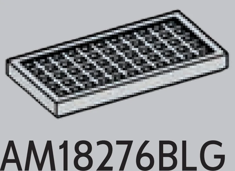 Tile Textured 2 x 4 Grill in Gray, Dull