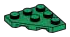 Wedge Plate 3 x 3 without corner in Green, Forest