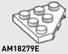 Plate 3 x 3 without corner in White