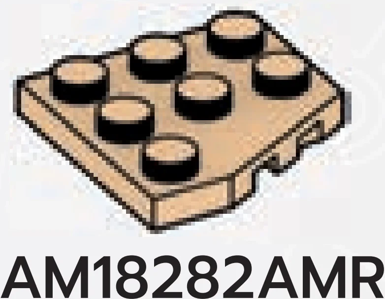 Wedge Plate 3 x 3 without corner, front right