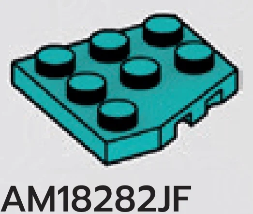 Wedge Plate 3 x 3 without corner, front right
