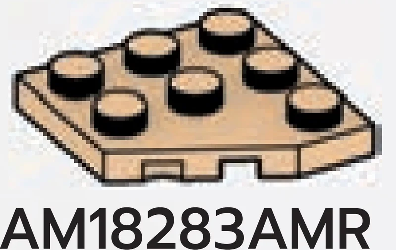 Wedge Plate 3 x 3 without corner, front left