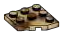 Wedge Plate 3 x 3 without corner, front left in Sand, Dark (Camo)