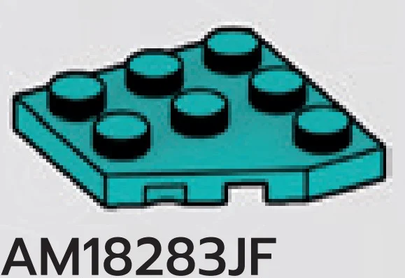 Wedge Plate 3 x 3 without corner, front left