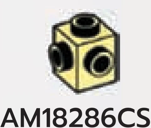 Brick Modified 1 x 1 with studs on adjacent sides