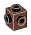 Brick Modified 1 x 1 with studs on adjacent sides in Brown, Reddish