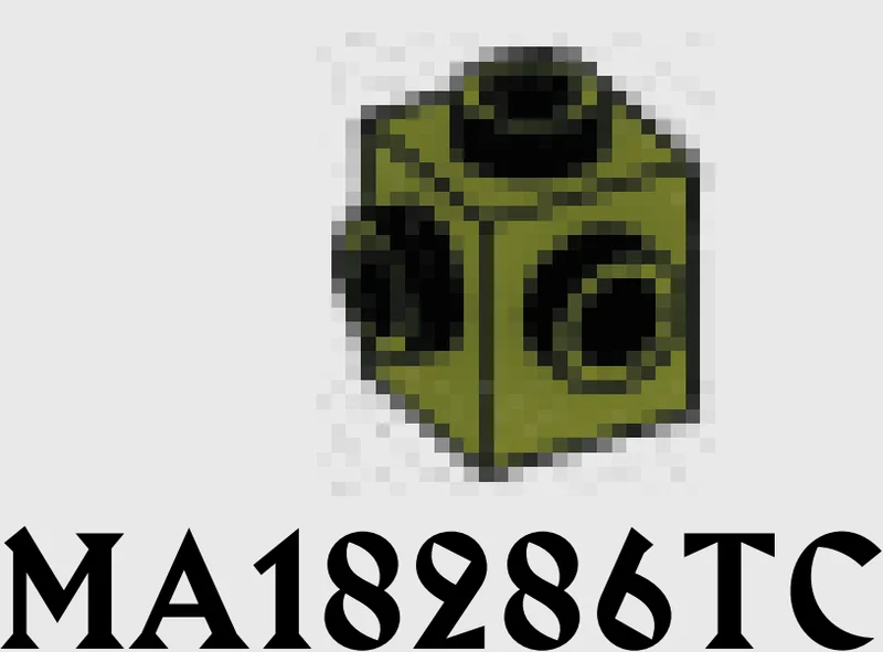 Brick Modified 1 x 1 with studs on adjacent sides in Green, Apple