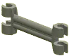 Connector: clip, small double-sided 1 x 4 with double-clips in Gray, Light