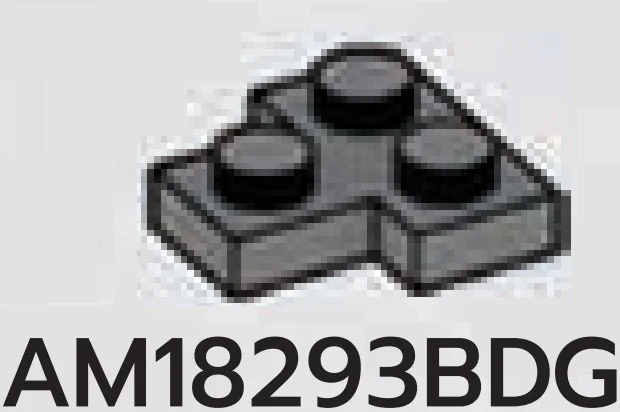 Plate 2 x 2 T-shape in Gray, Dark (Flake)