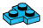 Plate Modified 2 x 2 T-shape in Blue, Rich Sky