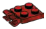 Plate Modified 2 x 2 with horizontal clips in Red (Camo)