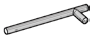 Bar 1 x 5 x 1 with perpendicular handle in Clear, Smoky (Translucent)