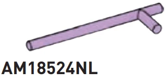 Bar 1 x 5 x 1 with perpendicular handle in Purple, Lavender