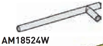 Bar 1 x 5 x 1 with perpendicular handle in Clear (Translucent)