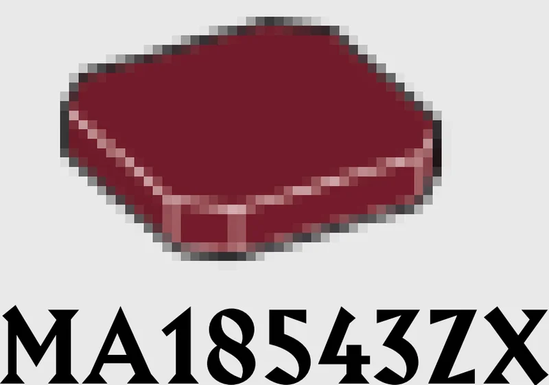 Tile Modified 2 x 2 Rounded Corners in Red, Falu