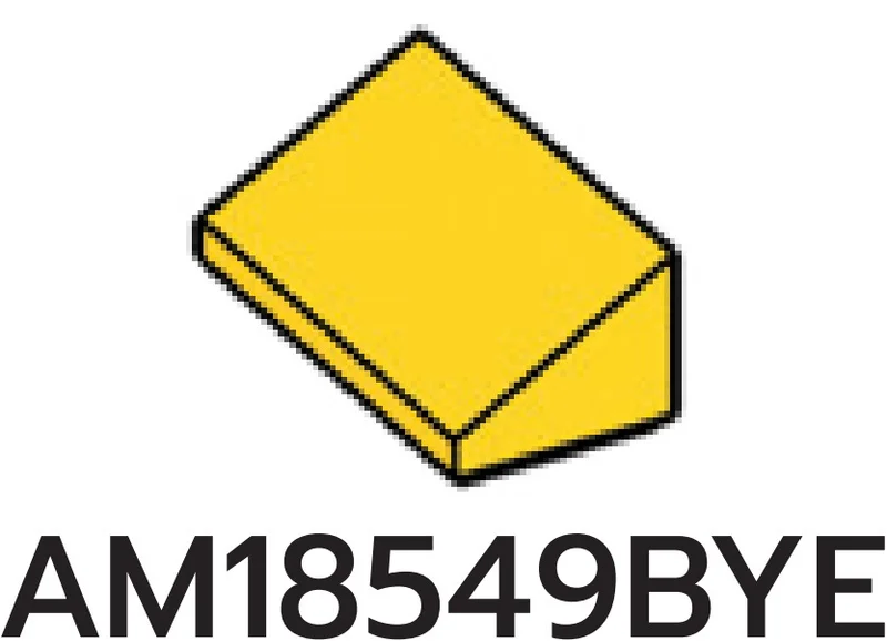 Slope 36 2 x 1 in Yellow, Lemon
