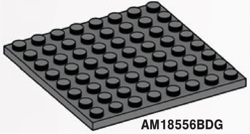 Plate 8 x 8 in Gray, Dark (Flake)