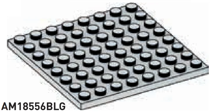 Plate 8 x 8, new in Gray, Dull