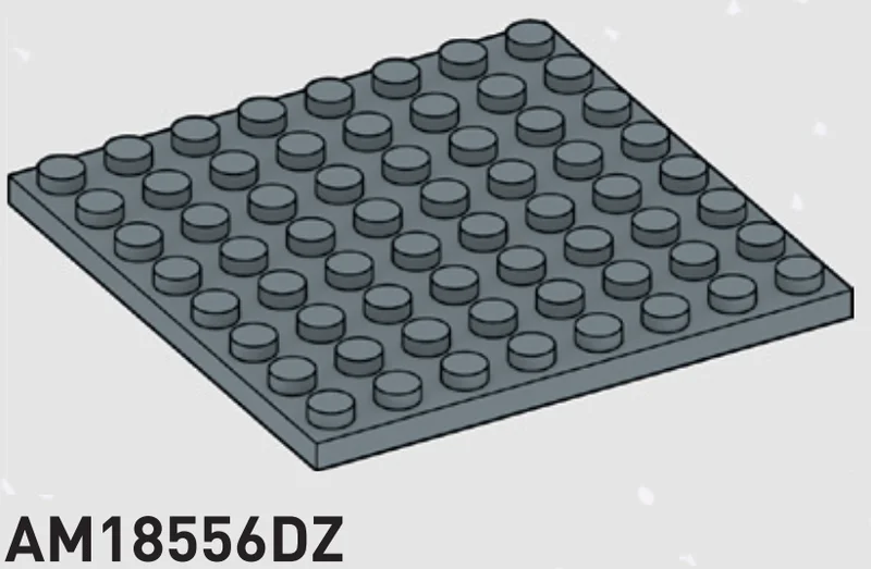 Plate 8 x 8, new in Gray, Ash