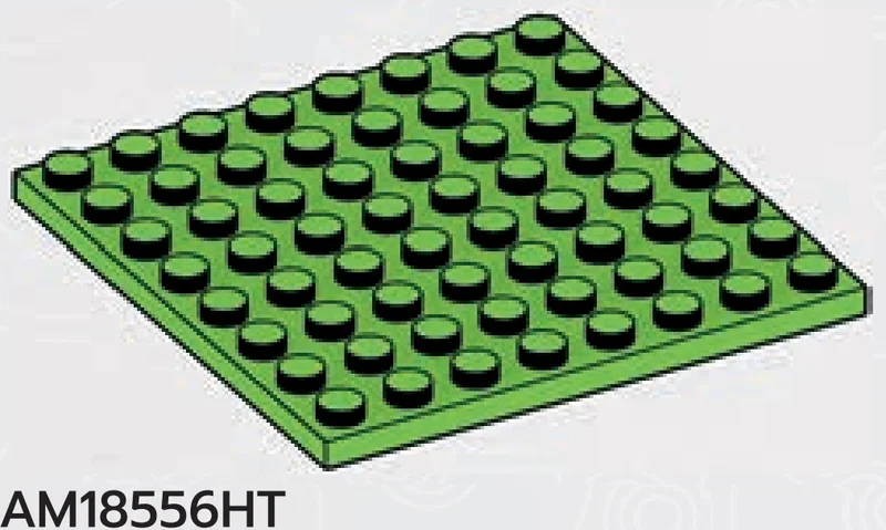 Plate 8 x 8 in Green, Soft Grass