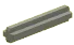 Connector: axle 3 studs long, squared rod in Gray, Steel
