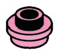 Plate Round 1 x 1 with Open Stud in Pink, Rose