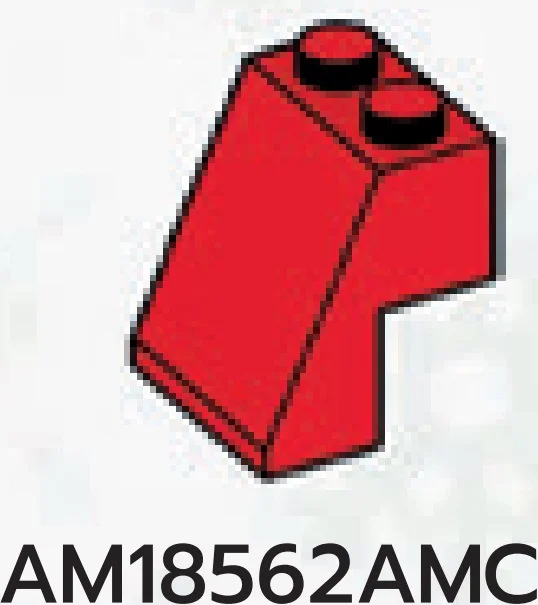 Slope brick 65 2 x 2 x 2 in Red, Flame