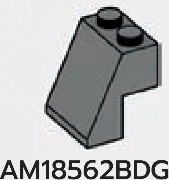Slope brick 65 2 x 2 x 2 in Gray, Dark (Flake)