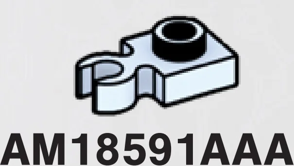 Plate 1 x 1 with Vertical Clip & Hollow Stud