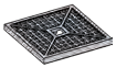 Tile Textured 4 x 4 grill in Gray, Steel