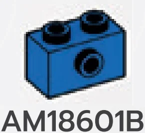 Brick Modified 1 x 2 with side stud in Blue
