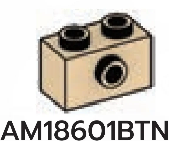 Brick Modified 1 x 2 with side stud in Sand, Dark