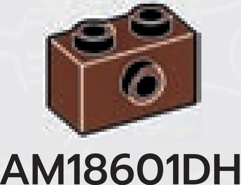 Brick Modified 1 x 2 with side stud in Brown