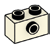 Brick Modified 1 x 2 with side stud in White, Bleached Bone