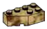 Wedge Brick 2 x 4 without left corner in Sand, Dark (Camo)