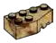 Wedge Brick 2 x 4 without right corner in Sand, Dark (Camo)
