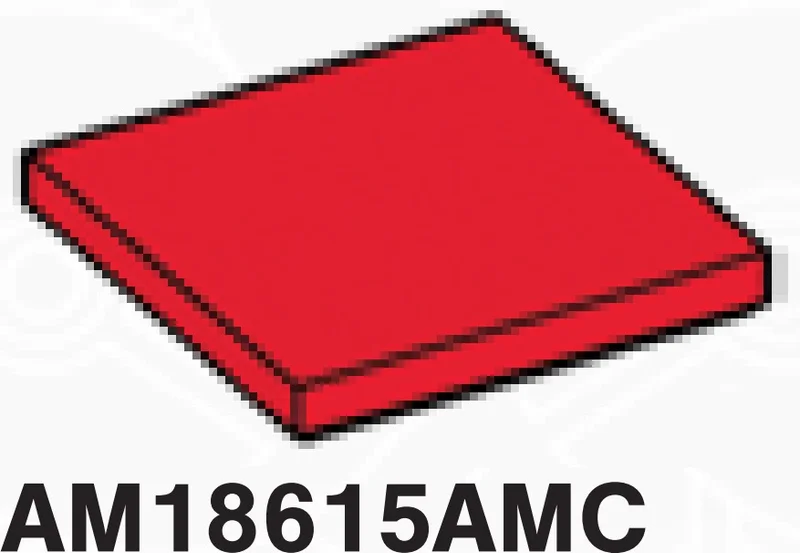 Tile 3 x 3 in Red, Flame