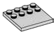 Plate 4 x 4 with studs on half in Gray, Dull